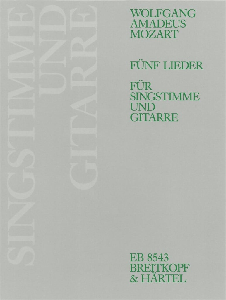 5 Lieder KV523,519,596,391,476